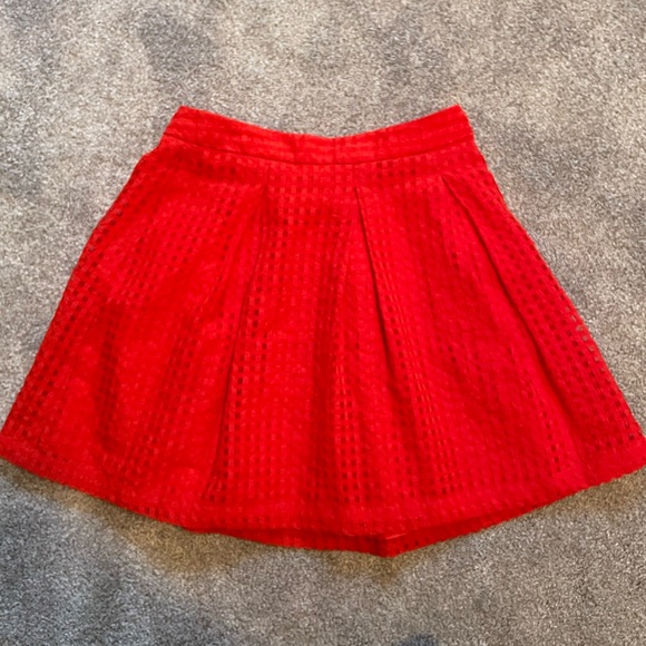 Harlowe and Graham Red A-Line Mini Skirt - Picture 12 of 12